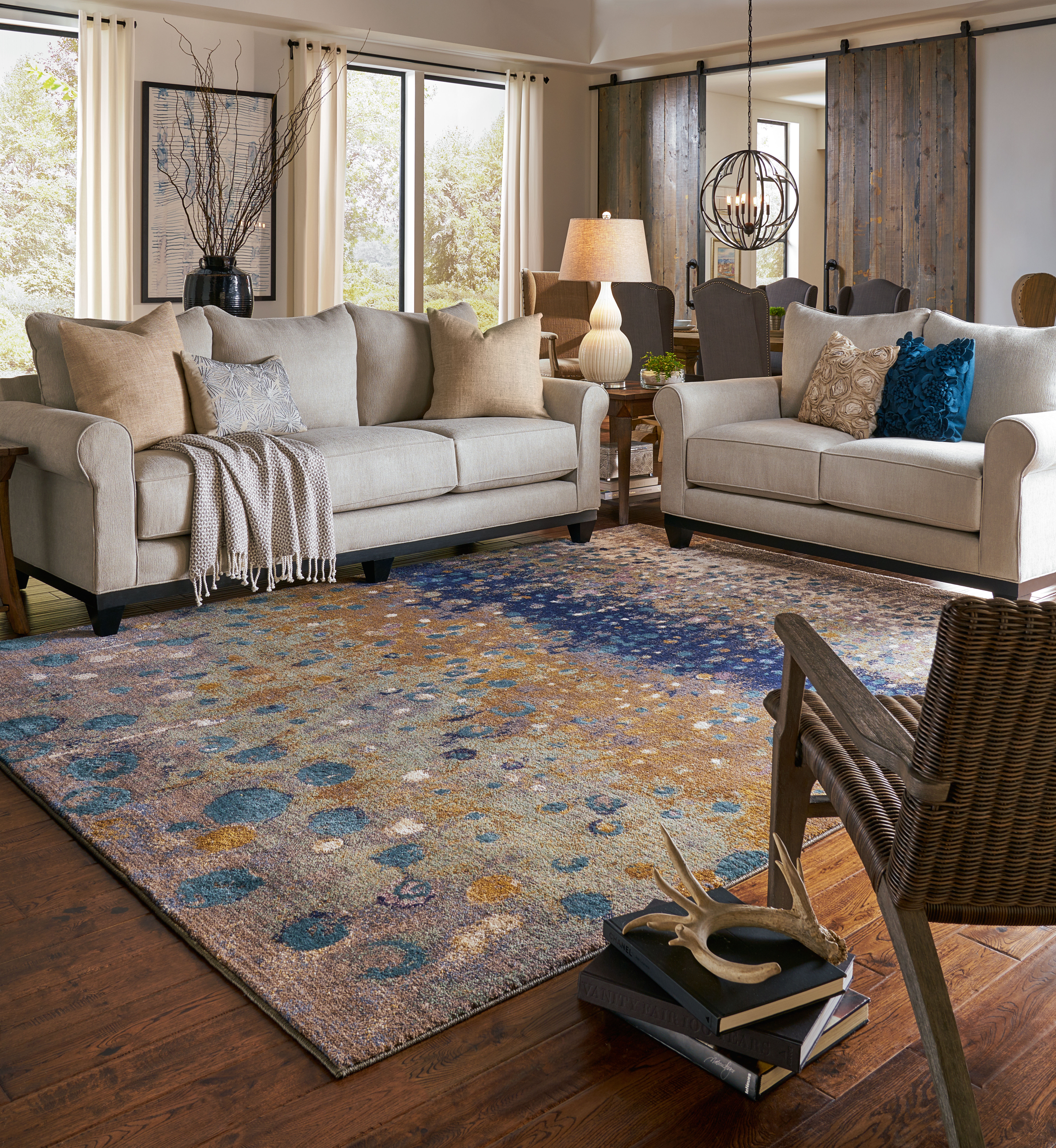 Karastan Area Rugs Enigma Torrent Desert 8' x 11' Rectangle Rug